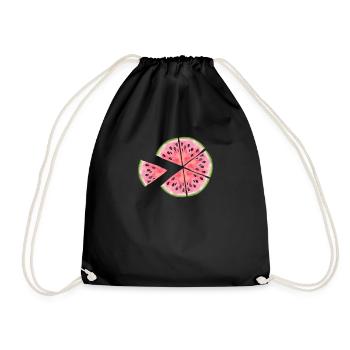 Le melon mange des fruits! Cadeau fruit melon - Sac de sport léger - noir - Devant