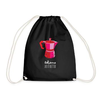 Italians Do It Better Espresso Maker Coffee - Drawstring Bag - black - Front