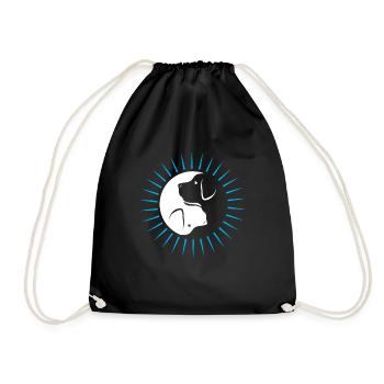 Yin Yang Hund Geschenk - Süßer Labrador - Turnbeutel - Schwarz - Vorne