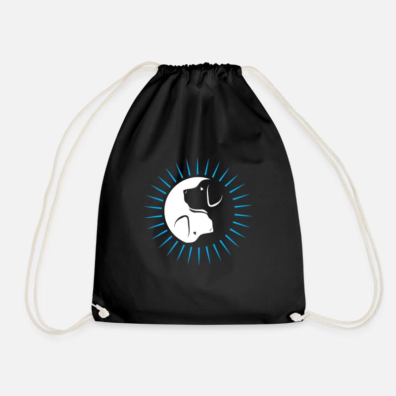 Yin Yang Hund Geschenk - Süßer Labrador - Turnbeutel - Schwarz