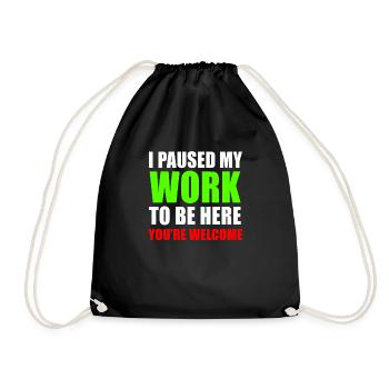 Travailleur bourreau de travail - Sac de sport léger - noir - Devant