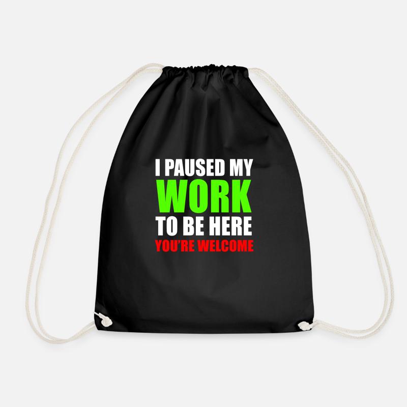 Workaholic Arbeiter Lustiger Spruch Geschenk - Turnbeutel - Schwarz