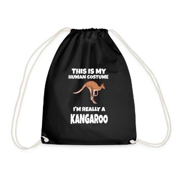 kangourou - Sac de sport léger - noir - Devant