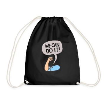 We can do it - Drawstring Bag - black - Front