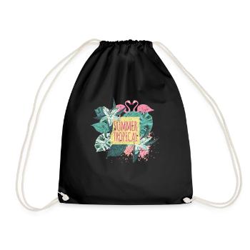 Summer Paradise - Drawstring Bag - black - Front
