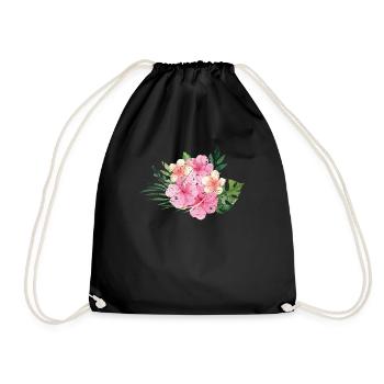 Tropical Summer Holidays - Drawstring Bag - black - Front