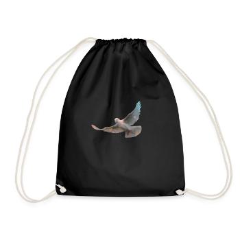 Dove Dove of Peace World Peace Peace Space Animal - Drawstring Bag - black - Front