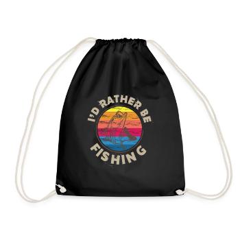 Fischer - Je préférerais pêcher ou pêcher - Sac de sport léger - noir - Devant