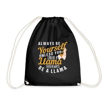 Être un lama - Sac de sport léger - noir - Devant