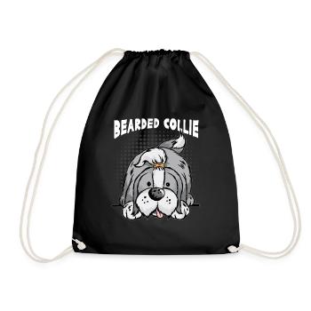 BEARDED COLLIE Border Collie Rough Collies Sheltie - Sac de sport léger - noir - Devant