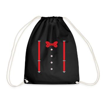 Saint-Valentin cadeau bretelles de mouche - Sac de sport léger - noir - Devant