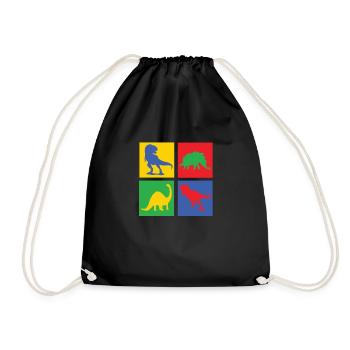 Dinosaures - Sac de sport léger - noir - Devant