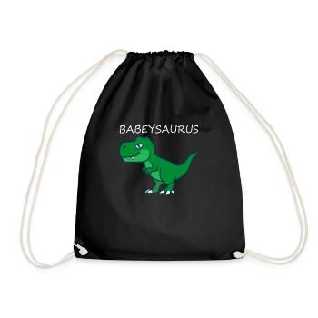 Chemise drôle de dinosaure de bébé - Sac de sport léger - noir - Devant