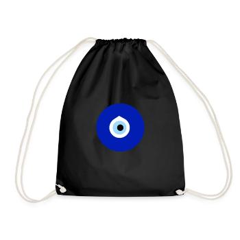 Nazar Evil Eye Türkisch Persisch Griechisches Amulett Geschenk - Turnbeutel - Schwarz - Vorne