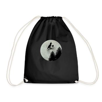 Farrad Dino Dinosaure Lune Pleine Lune Cadeau Amusant - Sac de sport léger - noir - Devant