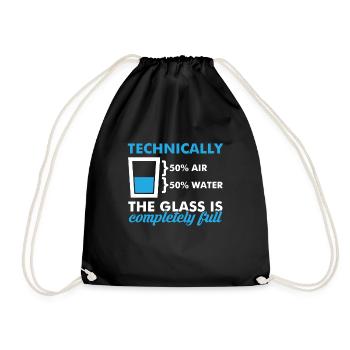 Science Laboratory Gift idea nerd physics math - Drawstring Bag - black - Front