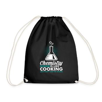 Science Chemistry cooking laboratory gift idea nerd - Drawstring Bag - black - Front