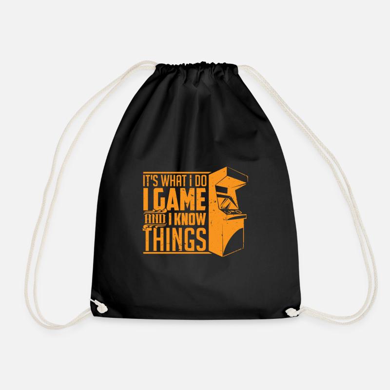 Gamer jeu vidéo Niveau Nerd computer geschenkidee - Sac de sport léger - noir