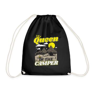 Camper Camping Caravan Caravan Outdoor Gift - Drawstring Bag - black - Front
