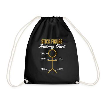 Biology Anatomy - Drawstring Bag - black - Front