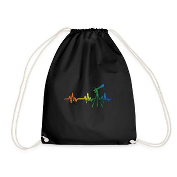 Battement de coeur d'astronomie - Sac de sport léger - noir - Devant