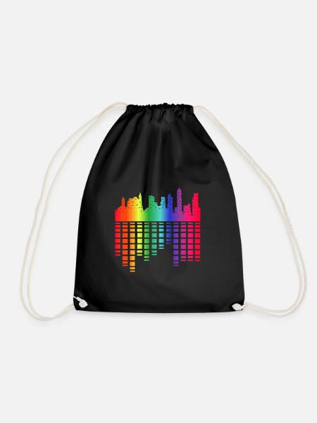 Electro Beats Festival City Stadt Geschenk - Turnbeutel - Schwarz