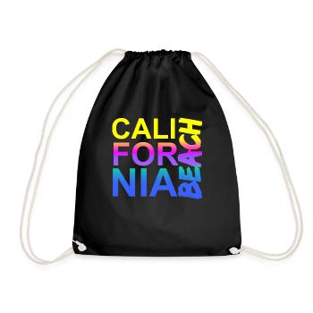 California Beach - Drawstring Bag - black - Front