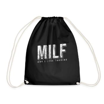 Agriculture farmer man - Drawstring Bag - black - Front