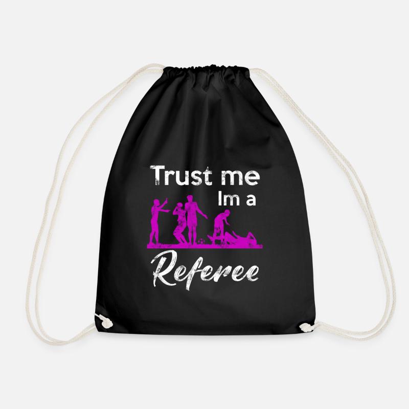 referee - Drawstring Bag - black