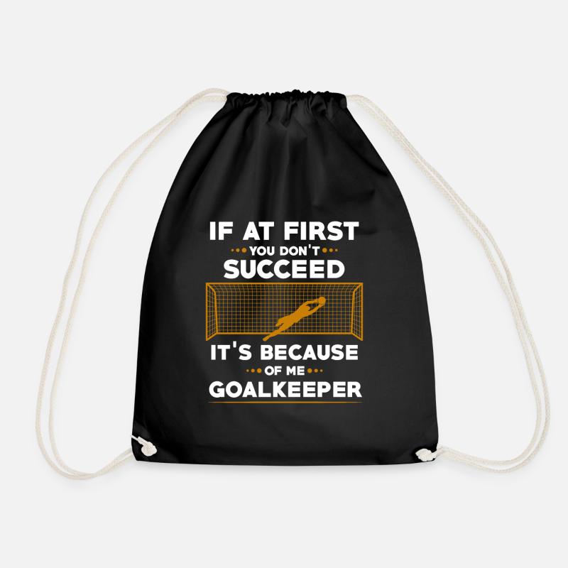 goalkeeper - Drawstring Bag - black