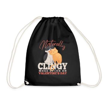 Valentine Love Love Hugging Couple Embrasser Coeur - Sac de sport léger - noir - Devant