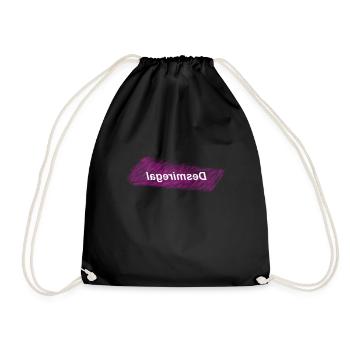 Desmiregal Trend Trendy cooles angesagtes Geschenk - Turnbeutel - Schwarz - Vorne