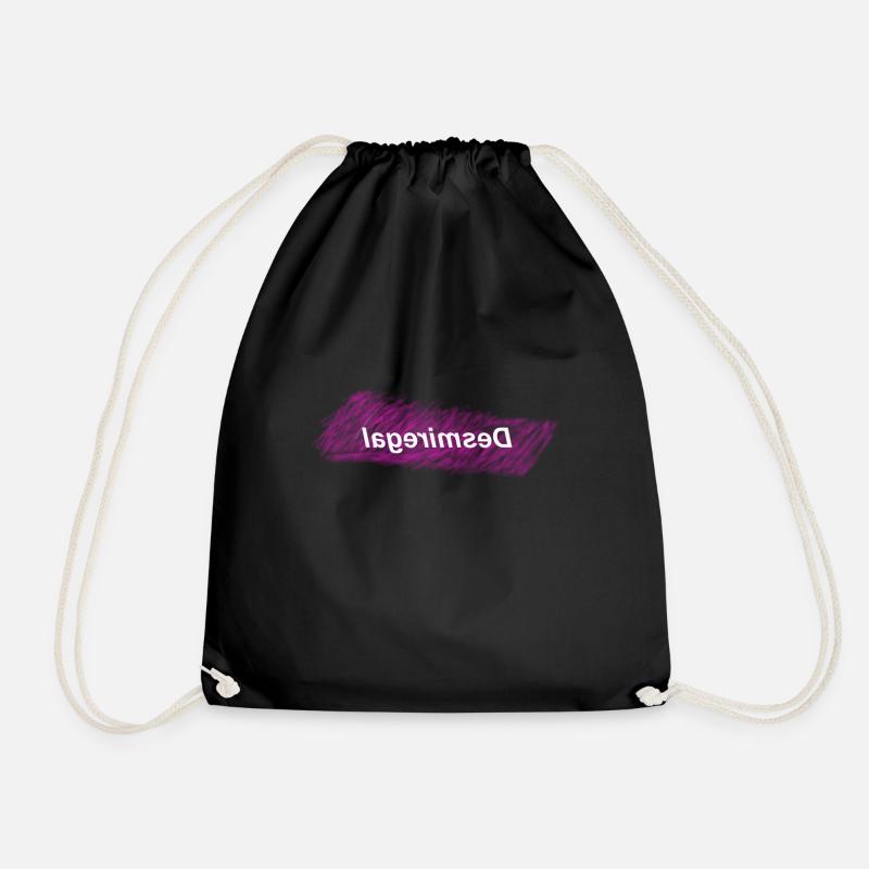 Desmiregal Trend Trendy cooles angesagtes Geschenk - Turnbeutel - Schwarz
