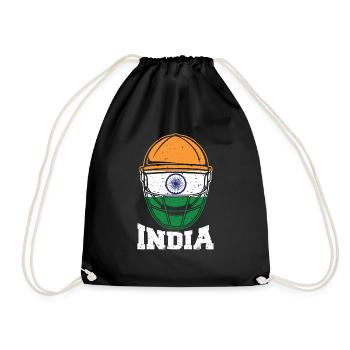 Conception de cricket en Inde: 2019 Indian International - Sac de sport léger - noir - Devant