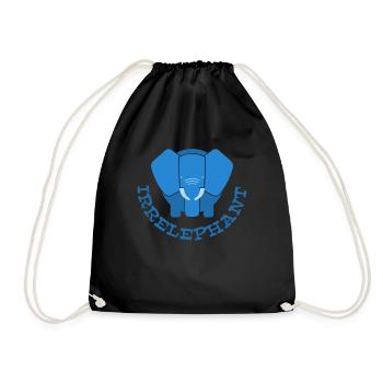 Irrelephant with the elephant - Drawstring Bag - black - Front