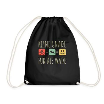 MTB Mountains Alps Retro | NO GRACE FOR THE WADE - Drawstring Bag - black - Front