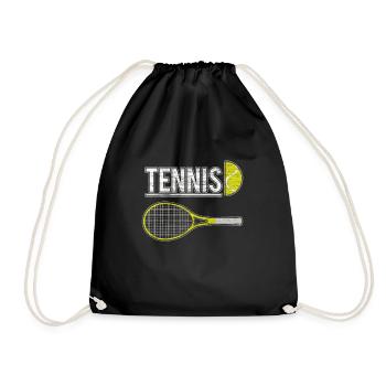 Tennisspieler Wimbledon Tennis - Turnbeutel - Schwarz - Vorne