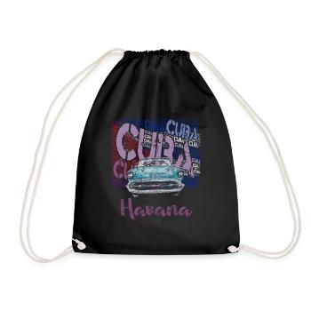 Havana Cuba Souvenir Geschenk T-Shirt - Turnbeutel - Schwarz - Vorne