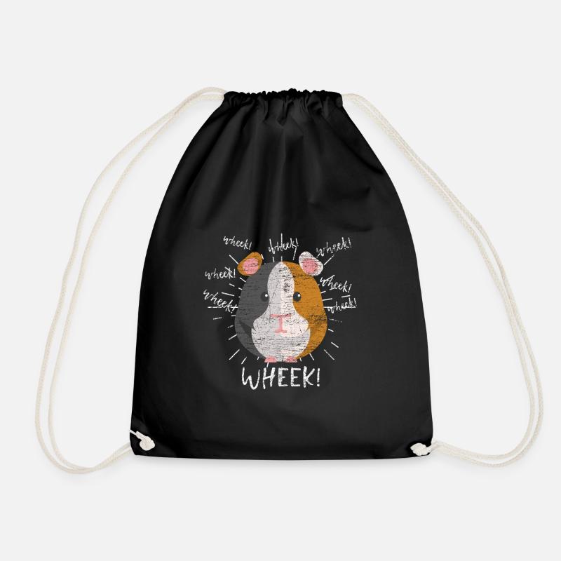 Guinea pig rodent - Drawstring Bag - black