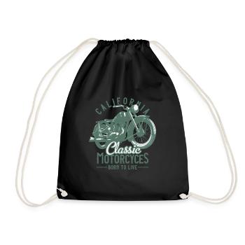 Classic motorcycles. Born to live - Drawstring Bag - black - Front