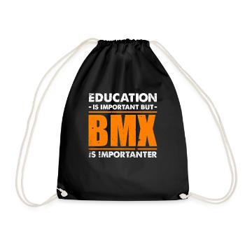 BMX training cycling - Drawstring Bag - black - Front