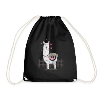 Lama paresseux - Sac de sport léger - noir - Devant