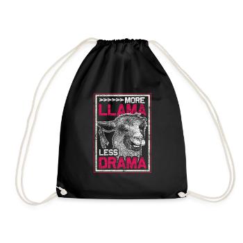 lama - Drawstring Bag - black - Front