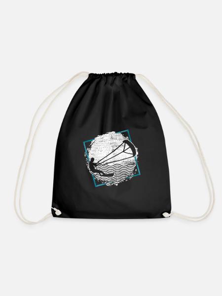 Kitesurfen Sportler - Turnbeutel - Schwarz