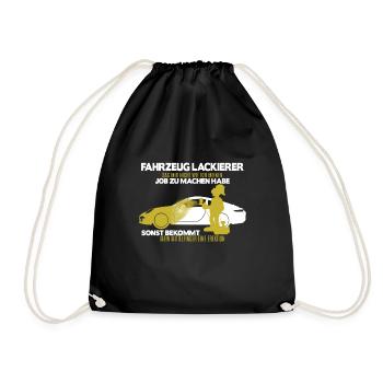 Chemise de peintre - cadeau de voiture de peintre de véhicule - Sac de sport léger - noir - Devant