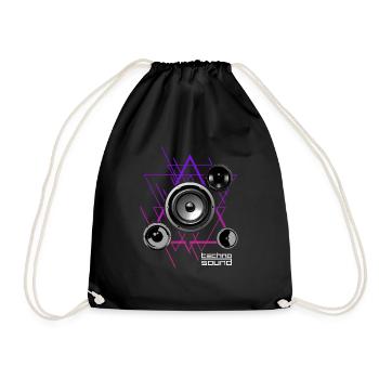 Cadeau de haut-parleur Electro Sound Techno House - Sac de sport léger - noir - Devant