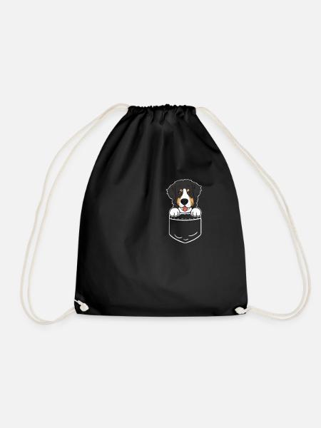 Berner Sennenhund Hund Tasche Pocket Geschenk - Turnbeutel - Schwarz