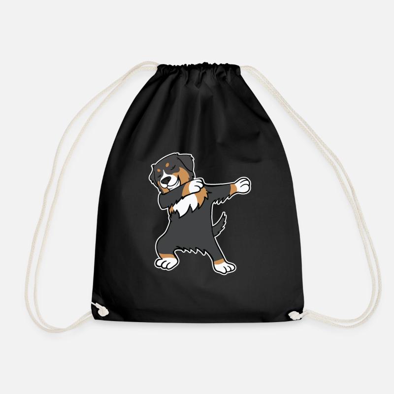 Berner Sennenhund Hund Dabbing Tanz Geschenk - Turnbeutel - Schwarz
