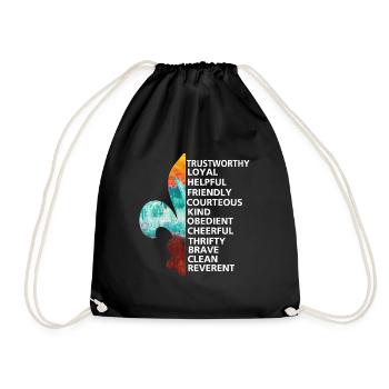 Pfadfinder, Scouts, Naturliebhaber - Tshirt - Turnbeutel - Schwarz - Vorne