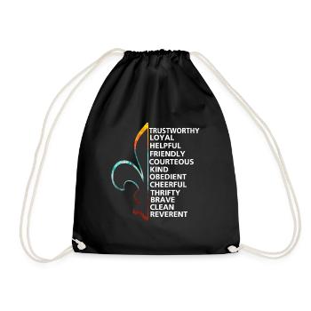 Pfadfinder, Scouts, Naturliebhaber - Tshirt - Turnbeutel - Schwarz - Vorne